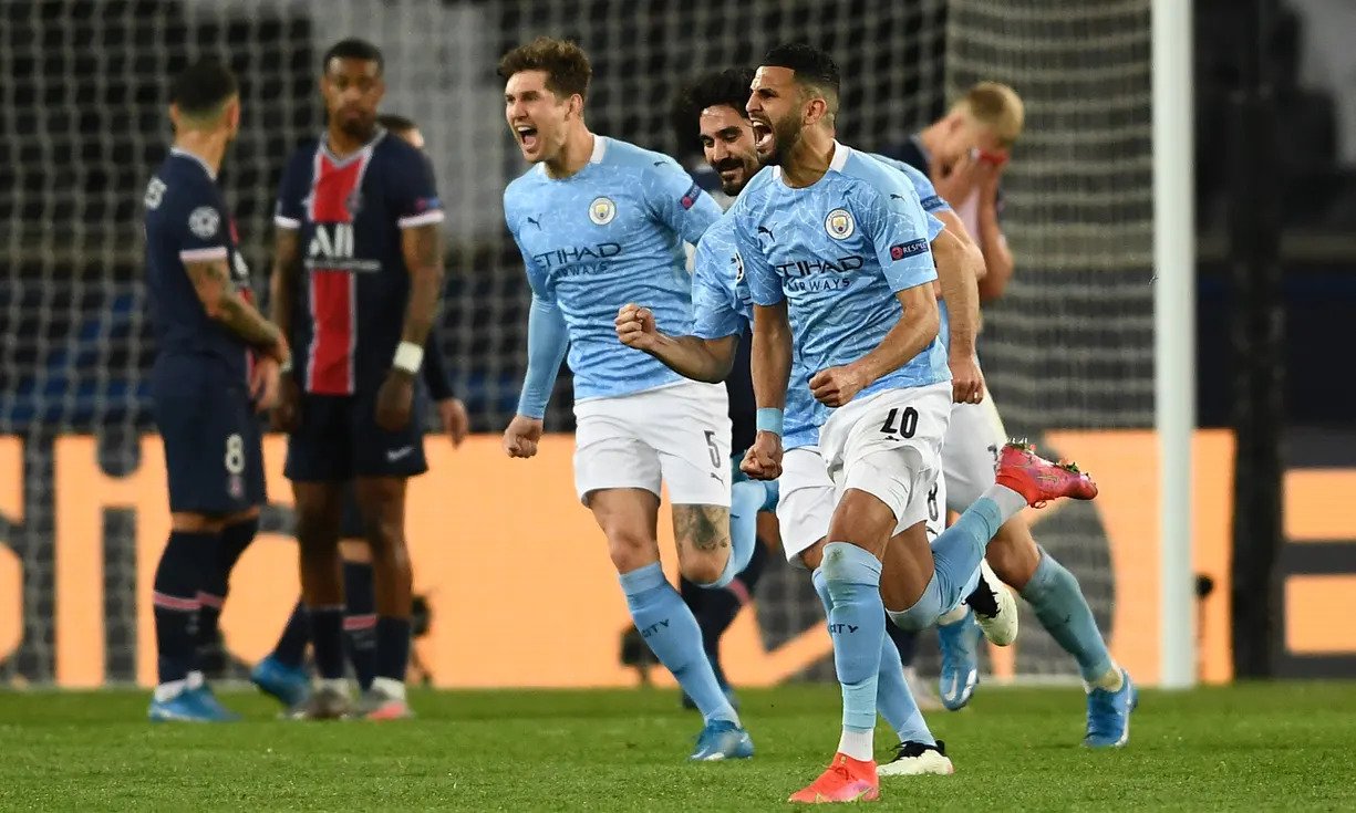 De bruyne and Mahrez secure away goals for Man City in Paris | UEFA Champions League